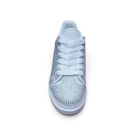 Adidași Fashion pentru Copii cu Pietre Sclipitoare – Alb / Glamour [2]