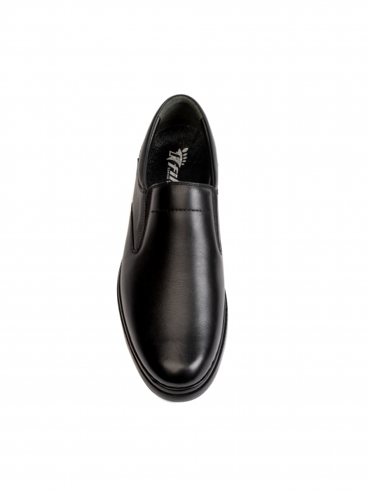 All Black Textured Loafers – Piele Naturală, Design Elegant, Confort Maximal [1]