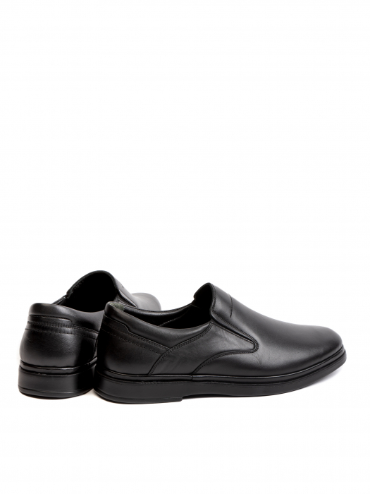 All Black Textured Loafers – Piele Naturală, Design Elegant, Confort Maximal [4]