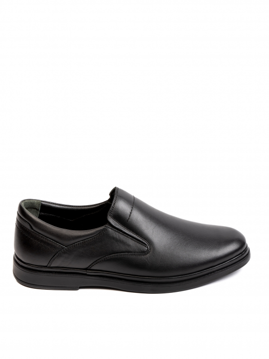 All Black Textured Loafers – Piele Naturală, Design Elegant, Confort Maximal [2]