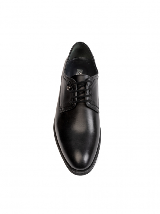 All Deep Black Oxford – Piele Italiană, Pictați Manual, Talpă Roșie [1]