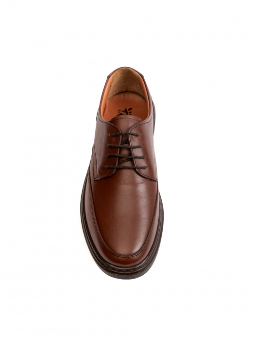 Caramel Brown Derby – Piele Naturală, Confort Premium, Talpă Rezistentă [1]