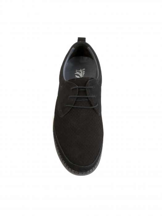 Casual Airy All Black Derby – Piele Naturală, Confort Premium, Talpă Rezistentă [1]