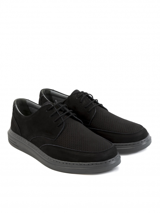 Casual Airy Black with Grey Loafers – Piele Naturală, Design Elegant, Confort Maximal [3]