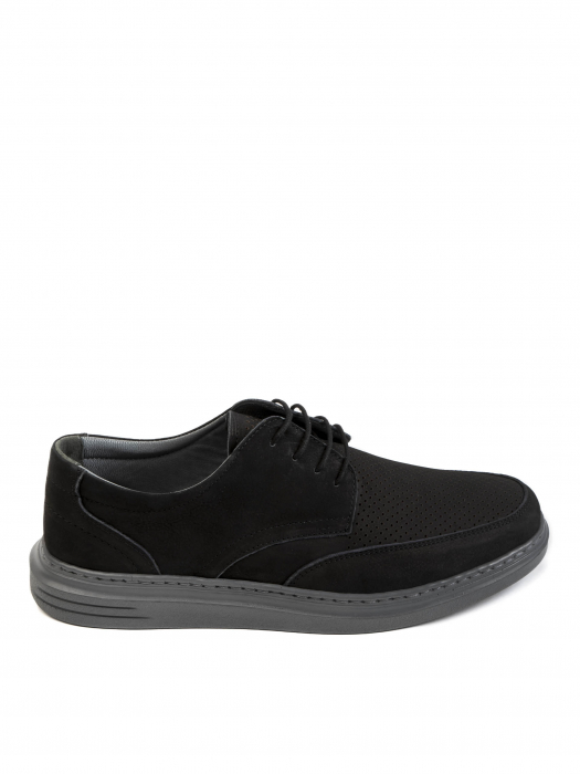 Casual Airy Black with Grey Loafers – Piele Naturală, Design Elegant, Confort Maximal [2]