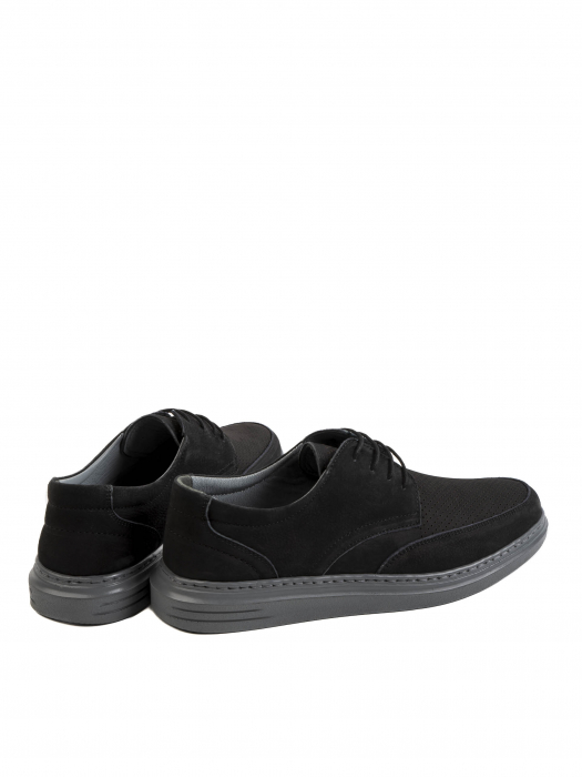 Casual Airy Black with Grey Loafers – Piele Naturală, Design Elegant, Confort Maximal [4]