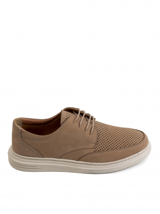 Casual Airy Ecru Yellow Derby – Piele Naturală, Confort Premium, Talpă Rezistentă [2]