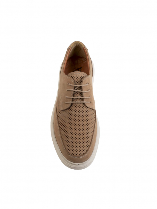 Casual Airy Ecru Yellow Derby – Piele Naturală, Confort Premium, Talpă Rezistentă [1]