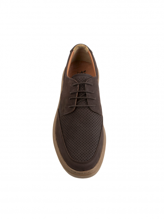 Casual Airy Mocha Brown Derby – Piele Naturală, Confort Premium, Talpă Rezistentă [1]