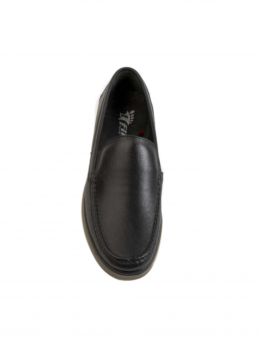 Casual All Black Textured Loafer – Piele Naturală, Construcție Manuală, Detalii Exclusiviste [1]