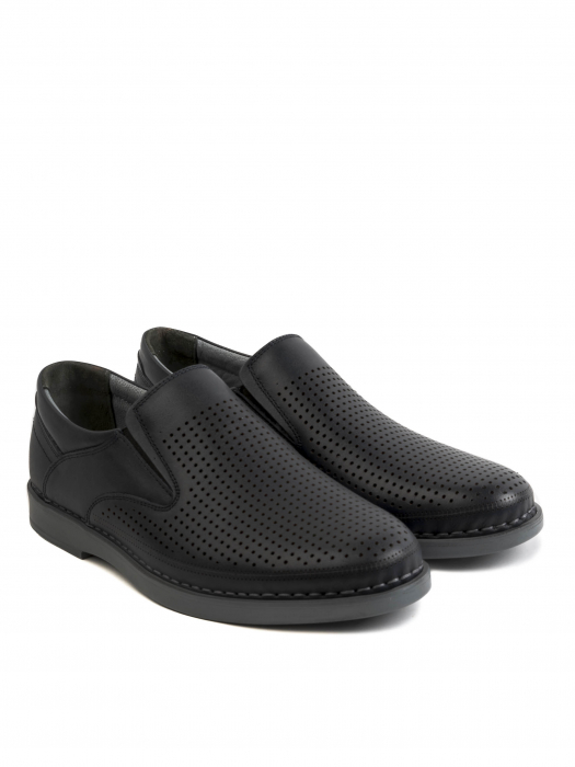 Casual Black Airy Loafers – Piele Naturală, Design Elegant, Confort Maximal [3]