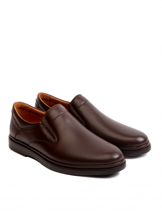 Casual Chocolate Brown Loafers – Piele Naturală, Design Elegant, Confort Maximal [3]