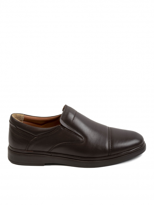 Casual dark Chocolate Loafers – Piele Naturală, Design Elegant, Confort Maximal [2]