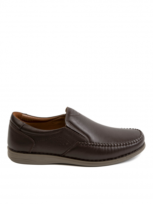 Casual Dark Chocolate Loafers – Piele Naturală, Design Elegant, Confort Maximal [2]