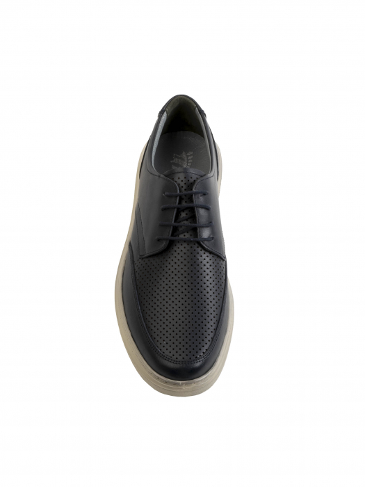 Casual Dark Space Blue Airy Derby – Piele Naturală, Confort Premium, Talpă Rezistentă [1]