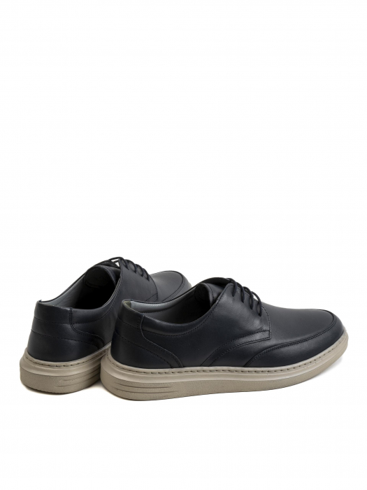 Casual Dark Space Blue Derby – Piele Naturală, Confort Premium, Talpă Rezistentă [4]