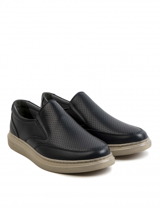 Casual Dark Space Blue Loafers – Piele Naturală, Design Elegant, Confort Maximal [3]