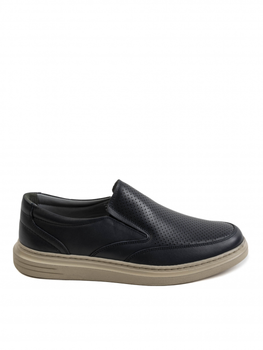 Casual Dark Space Blue Loafers – Piele Naturală, Design Elegant, Confort Maximal [2]