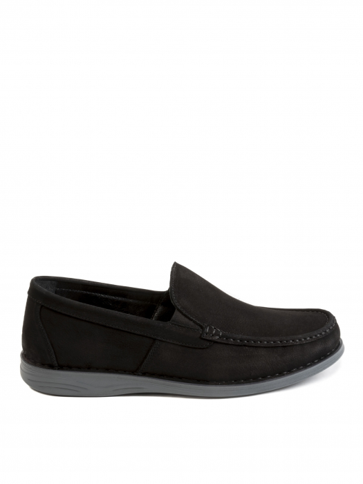 Casual Deep Black Loafers – Piele Naturală, Design Elegant, Confort Maximal [2]