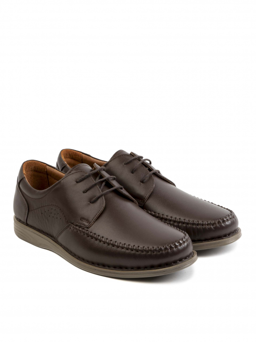 Casual Mahogany Brown Derby – Piele Naturală, Confort Premium, Talpă Rezistentă [3]