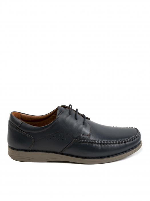 Casual Peacock blue Derby – Piele Naturală, Confort Premium, Talpă Rezistentă [2]