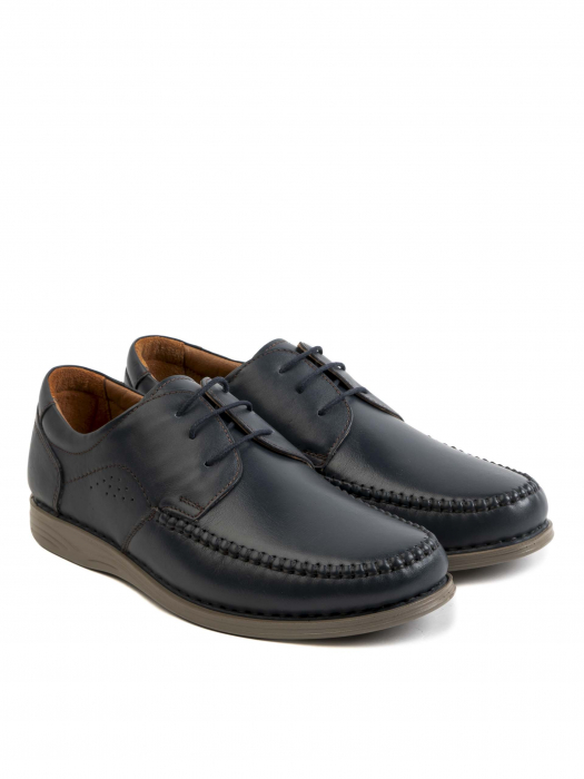 Casual Peacock blue Derby – Piele Naturală, Confort Premium, Talpă Rezistentă [3]