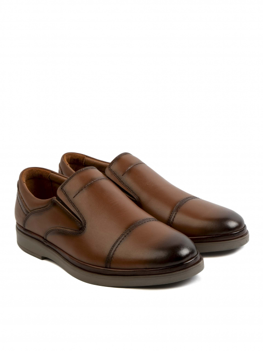 Casual Radiant Ginderbread Brown Loafers – Piele Naturală, Design Elegant, Confort Maximal [3]