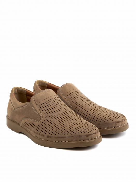 Casual Sepia Brown Airy Loafers – Piele Naturală, Design Elegant, Confort Maximal [3]
