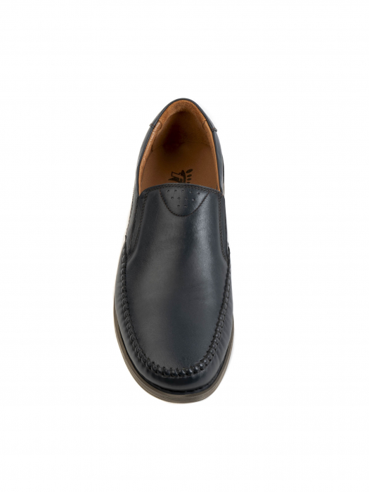 Casual Steel Blue Loafers – Piele Naturală, Design Elegant, Confort Maximal [1]