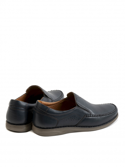 Casual Steel Blue Loafers – Piele Naturală, Design Elegant, Confort Maximal [4]