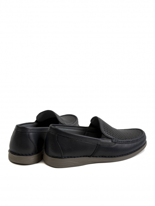 Casual Textured Black Airy Black Loafers – Piele Naturală, Construcție Manuală, Detalii Exclusiviste [4]