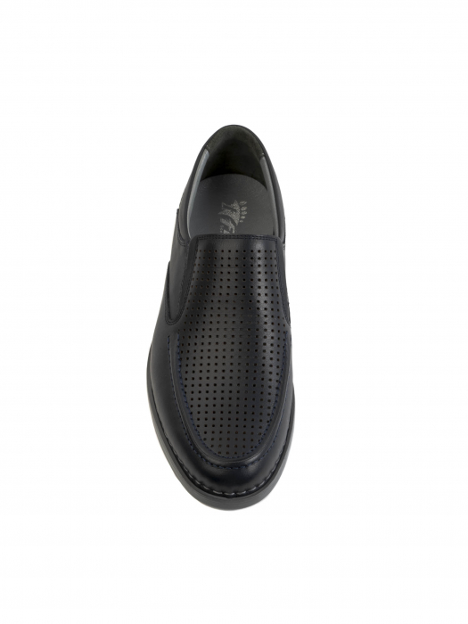 Casual Textured Black Airy Loafers – Piele Naturală, Design Elegant, Confort Maximal [1]