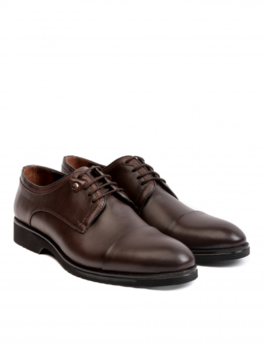 Dark Chocolate Brown Derby – Piele Naturală, Confort Premium, Talpă Rezistentă [3]