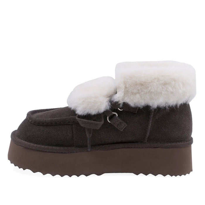 Ghete Dama Casual Anna Viotti Piele Intoarsa D113-10 Maro [3]