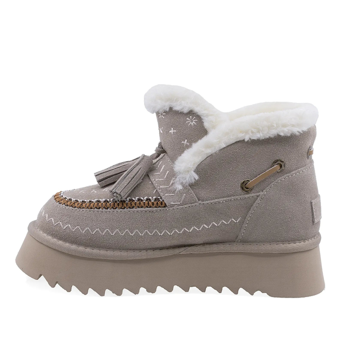 Ghete Dama Casual Anna Viotti Piele Intoarsa D113-4 Gri [3]