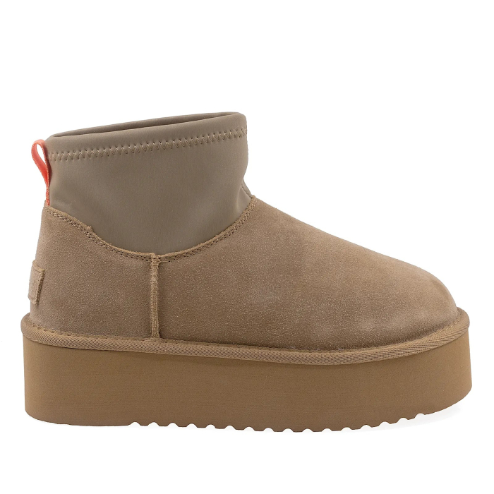 Ghete Dama Casual Anna Viotti Piele Intoarsa D113-9 Camel [1]