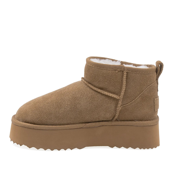 Ghete Dama Casual Anna Viotti Piele Intoarsa D113-MORES DB MINI Camel [3]
