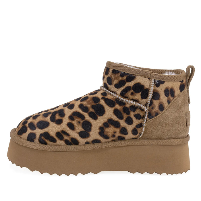 Ghete Dama Casual Anna Viotti Piele Intoarsa D113-MORES DB MINI Leopard [3]