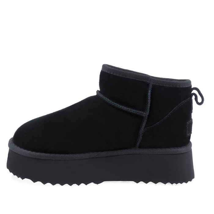Ghete Dama Casual Anna Viotti Piele Intoarsa D113-MORES DB MINI Negru [3]