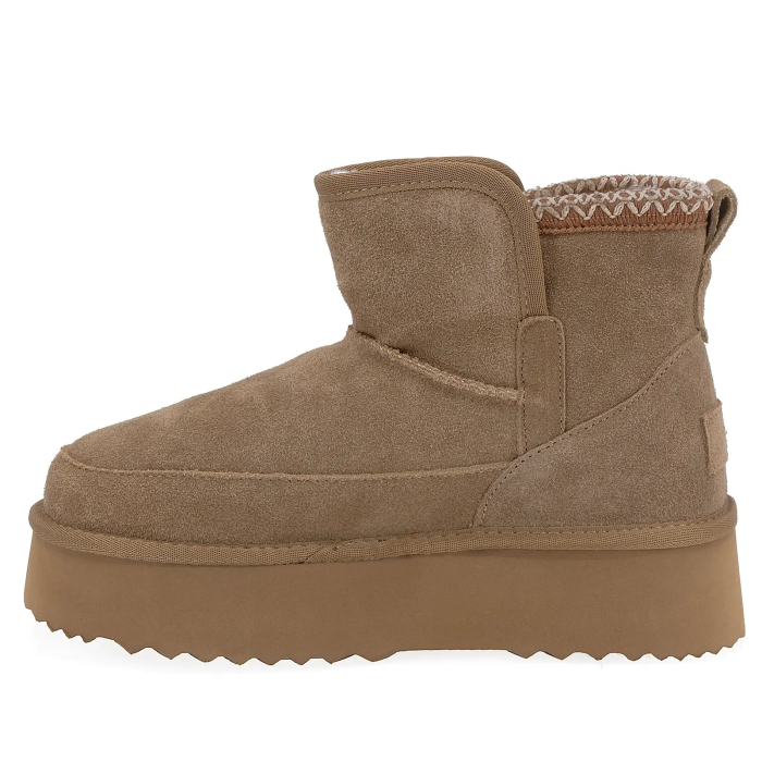 Ghete Dama Casual Anna Viotti Piele Intoarsa D114-JRGB001-1 Camel [3]