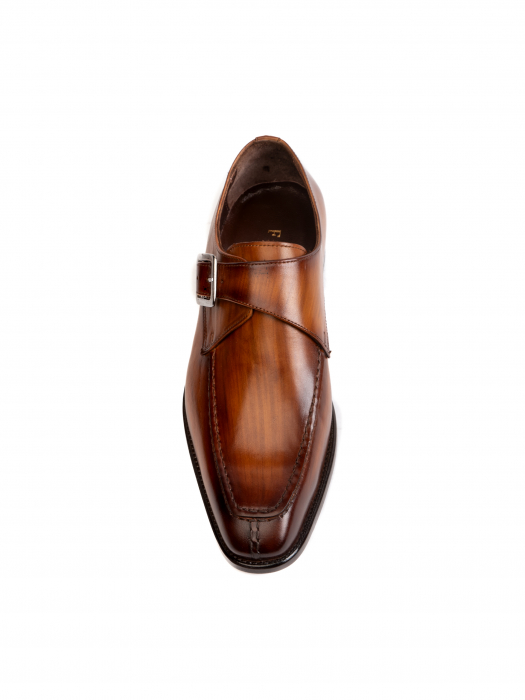 Hand Painted Russet Brown MonkStap – Piele Naturală, Construcție Manuală, Detalii Exclusiviste [1]