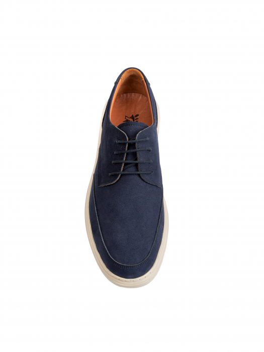 Navy Blue Derby – Piele Naturală, Confort Premium, Talpă Rezistentă [1]