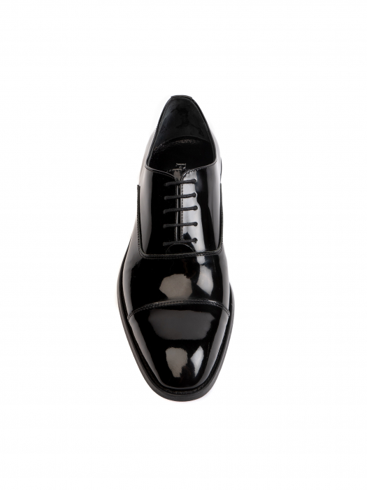 Oxford Deep Gloss Black Piele Naturală, Construcție Manuală, Detalii Exclusiviste [1]