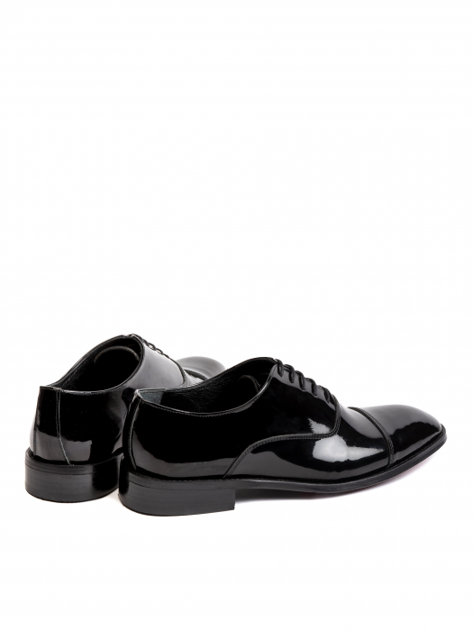 Oxford Deep Gloss Black Piele Naturală, Construcție Manuală, Detalii Exclusiviste [4]