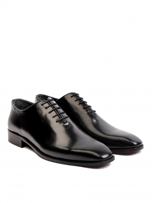 Oxford Gloss Black – Piele Italiană, Pictați Manual, Talpă Roșie [3]