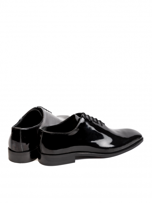 Oxford Gloss Deep Black – Piele Italiană, Pictați Manual, Talpă Roșie [4]