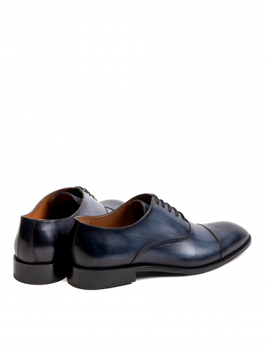 Oxford Hand Painted Radiant Blue – Piele Naturală, Pictați Manual, Talpă Hibridă din Cauciuc și Piele [4]