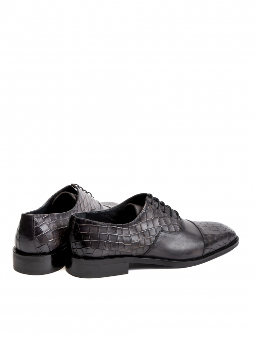 Oxford Hand Painted Scaled All Black – Piele Naturală, Pictați Manual, Talpă Neolite [4]