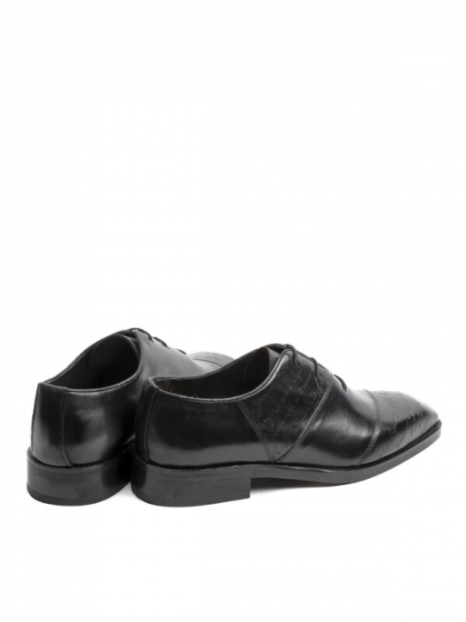 Oxford Hand Painted Space Black Manuscript – Piele Naturală, Pictați Manual, Talpă Roșie [4]