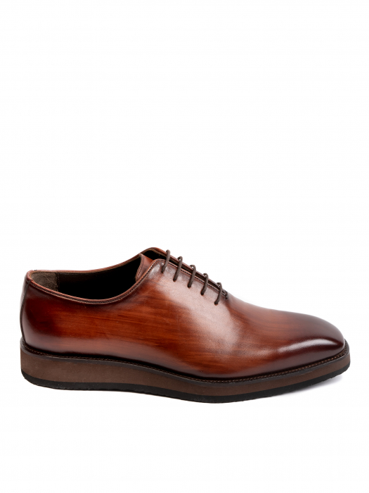 Oxford Radiant Gloss Brown Piele Naturală, Construcție Manuală, Detalii Exclusiviste [2]